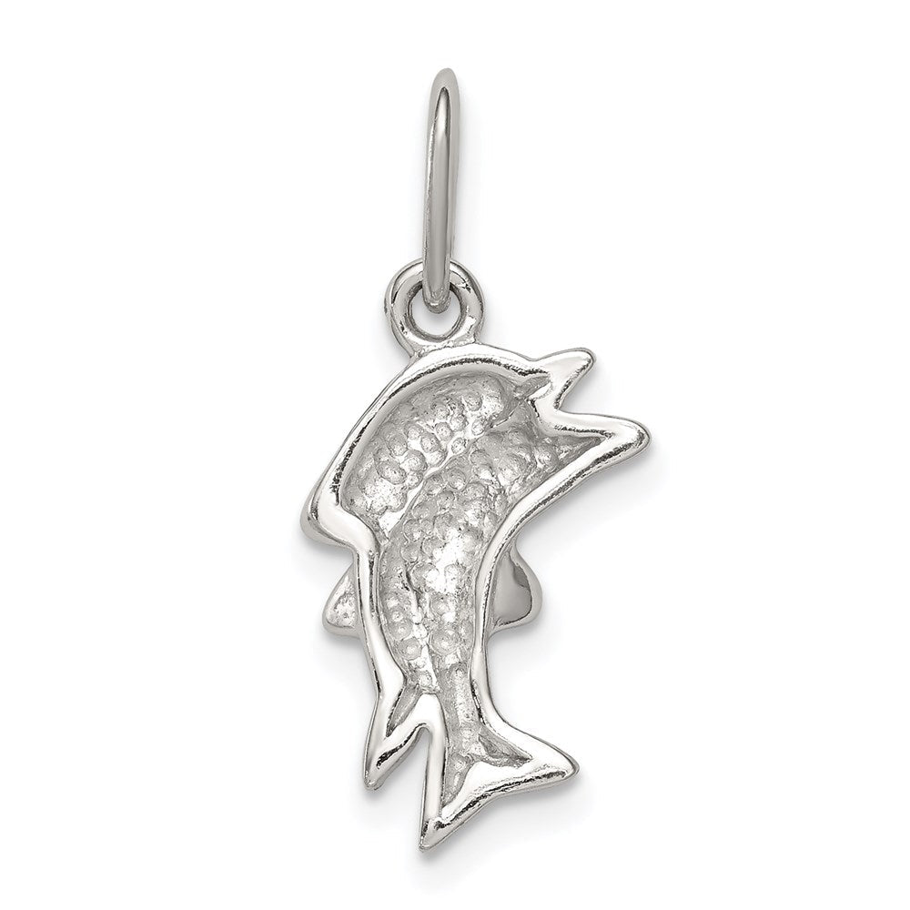 Sterlingsilber Rhodiniert Poliert Delfin Charm