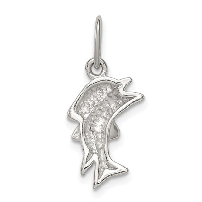 Sterlingsilber Rhodiniert Poliert Delfin Charm