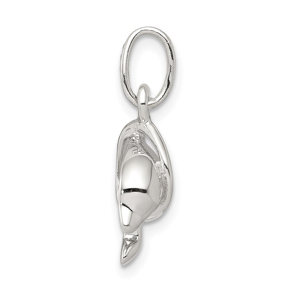 Sterlingsilber Delfin Diving Through Creole Charm