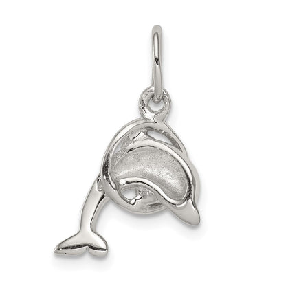 Sterlingsilber Delfin Diving Through Creole Charm