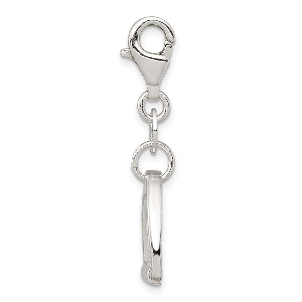 Sterlingsilber Klein Poliert Pferd Stirrup Charm