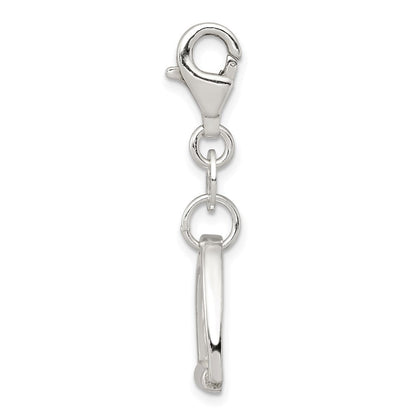 Sterlingsilber Klein Poliert Pferd Stirrup Charm