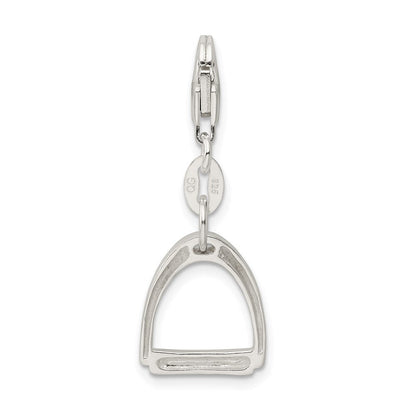 Sterlingsilber Klein Poliert Pferd Stirrup Charm