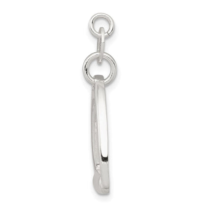 Sterlingsilber Groß Poliert Pferd Stirrup Charm