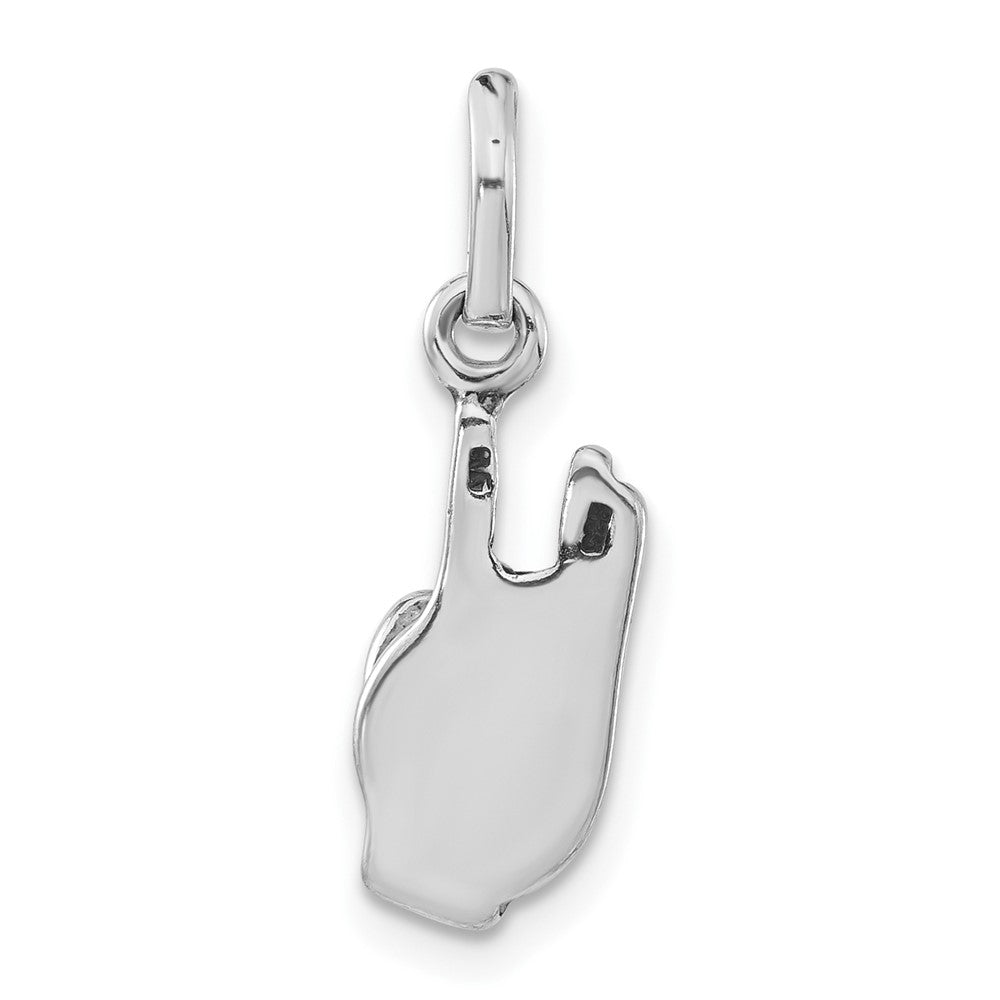 Sterlingsilber Poliert & Antikisiert Zeichen Language Hand Symbol Charm
