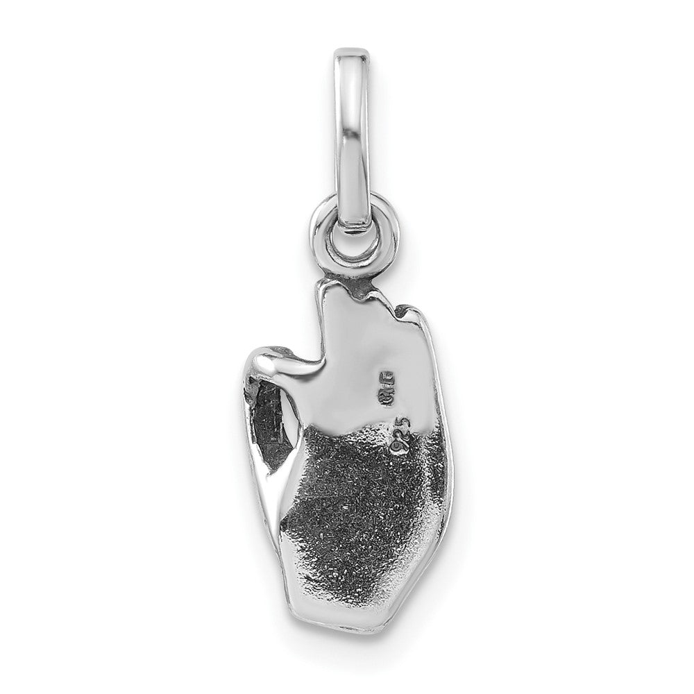Sterlingsilber Poliert & Antikisiert Zeichen Language Hand Symbol Charm