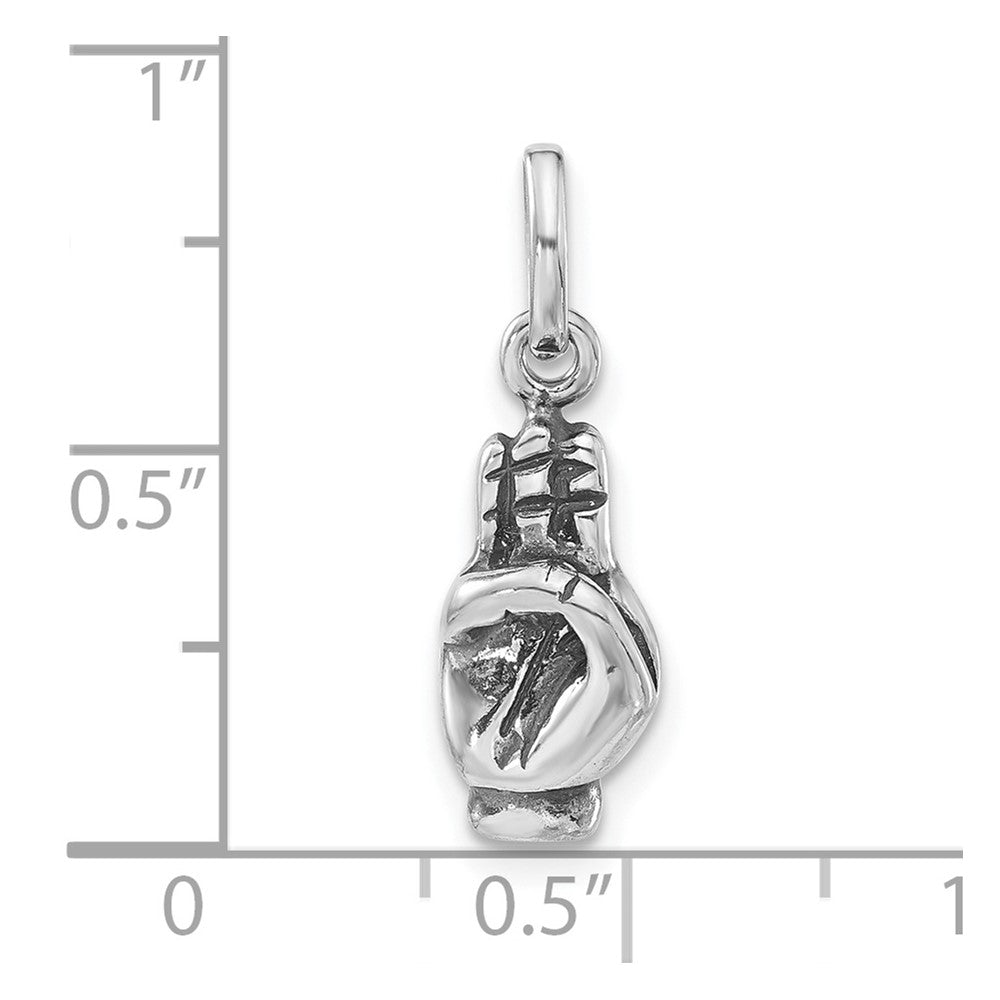Sterlingsilber Poliert & Antikisiert Zeichen Language Hand Symbol Charm