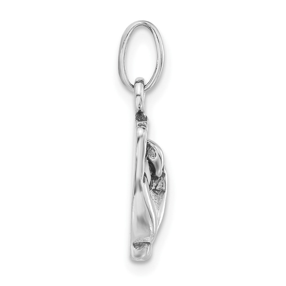 Sterlingsilber Poliert & Antikisiert Zeichen Language Hand Symbol Charm