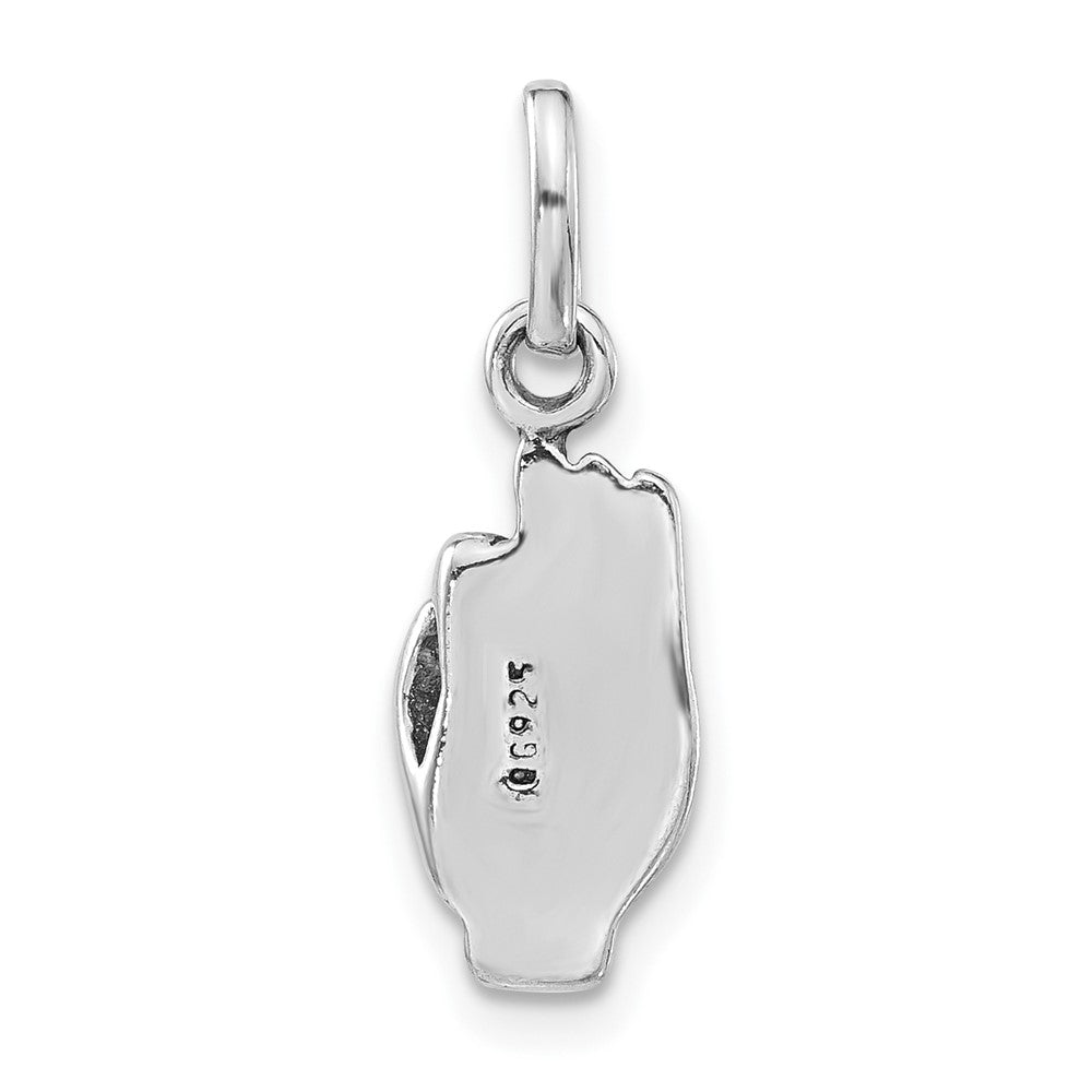 Sterlingsilber Poliert & Antikisiert Zeichen Language Hand Symbol Charm