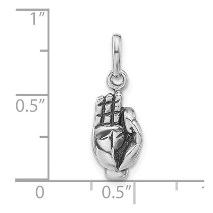Sterlingsilber Poliert & Antikisiert Zeichen Language Hand Symbol Charm
