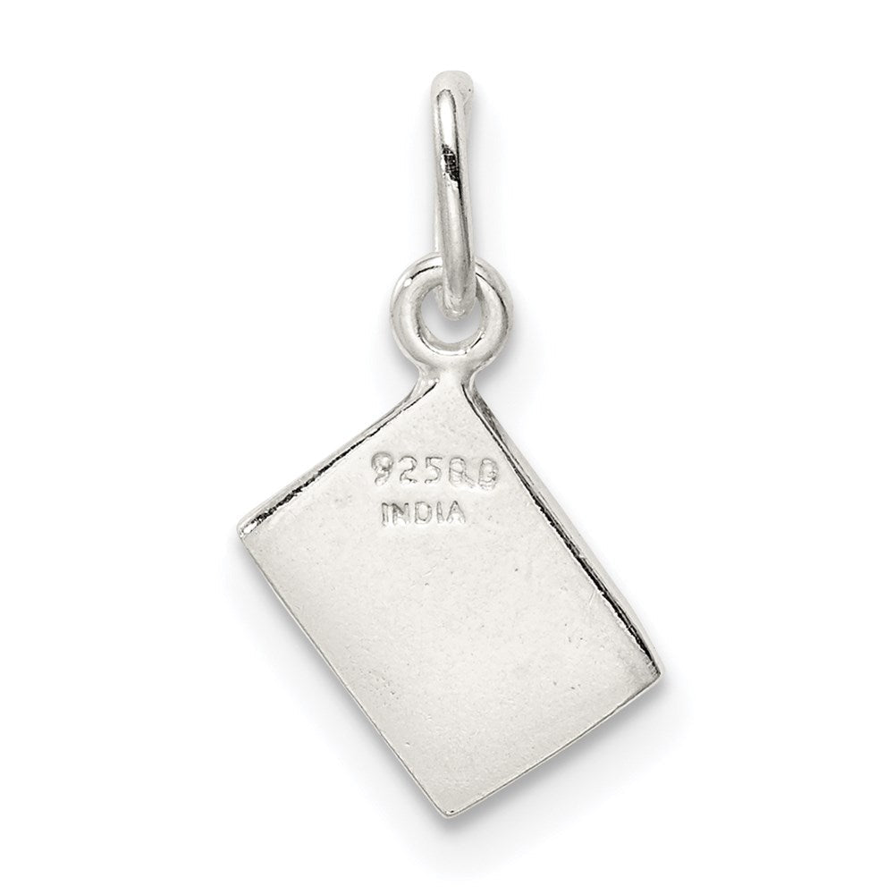 Sterlingsilber Emailliert Ace Of Herzen Card Charm