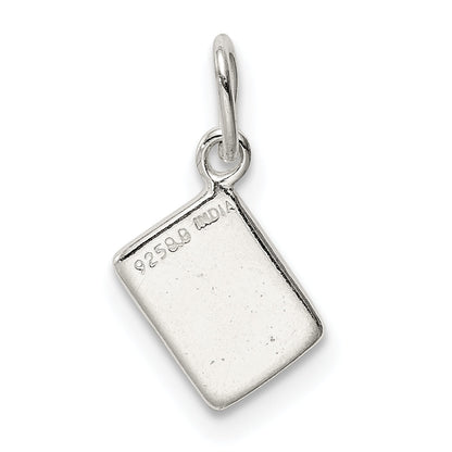 Sterlingsilber Emailliert Ace Of Spades Card Charm