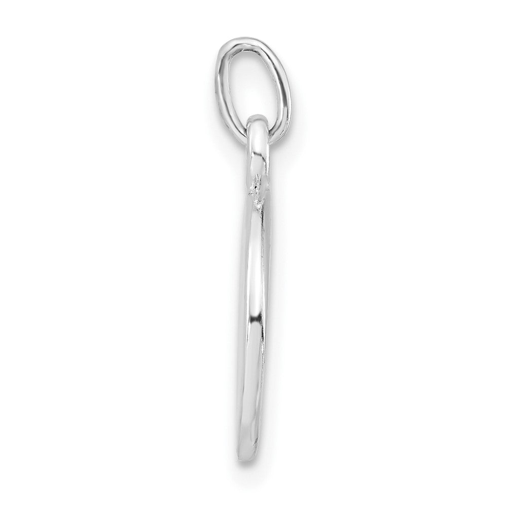 Sterlingsilber Poliert Schwarz & Weiß Emailliert Poker Chip Charm