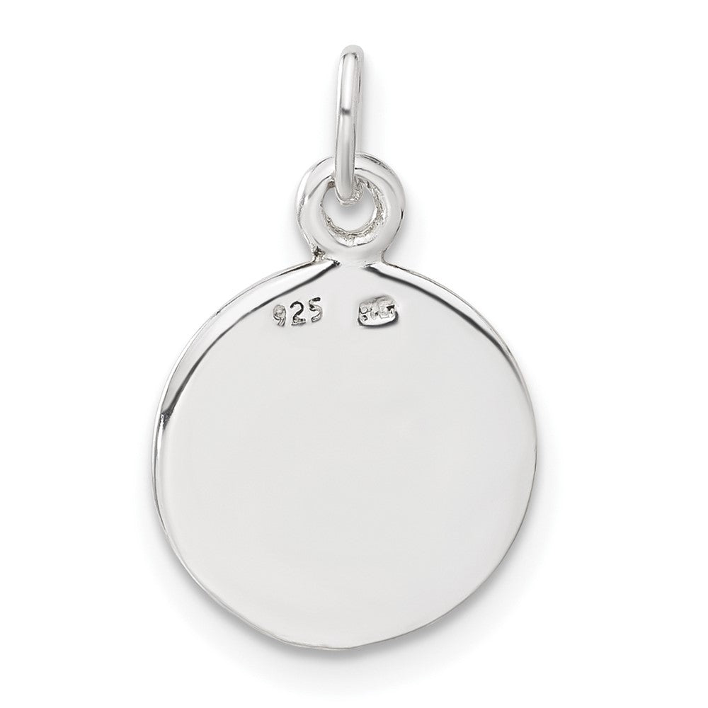 Sterlingsilber Blau/white Emailliert Poker Chip Charm