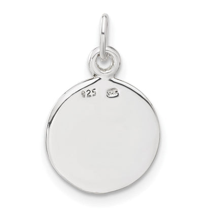 Sterlingsilber Blau/white Emailliert Poker Chip Charm