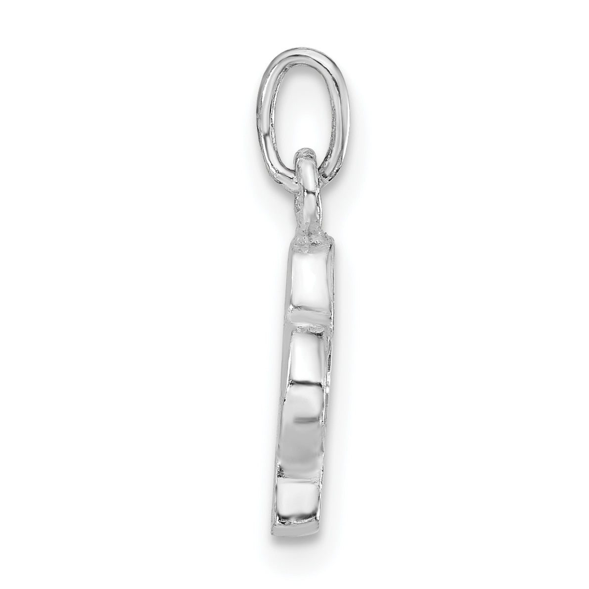 Sterlingsilber Poliert Schwarz Emailliert Club Charm