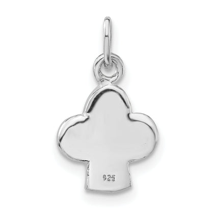 Sterlingsilber Poliert Schwarz Emailliert Club Charm