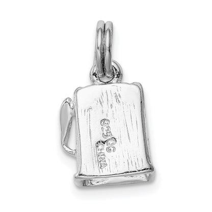 Sterlingsilber Rhodium-platedpolished Slot Machine Charm