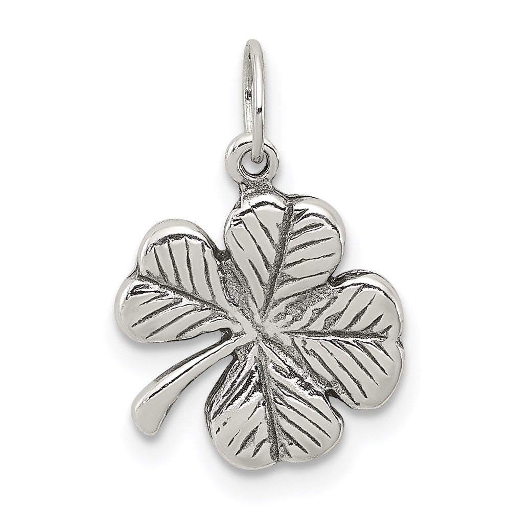 Sterlingsilber Antikisiert 4-leaf Klee Charm