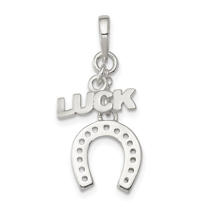 Sterlingsilber Poliert Luck & Hufeisen Anhänger