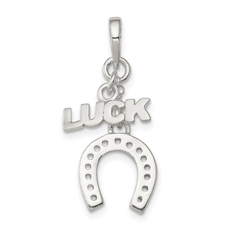 Sterlingsilber Poliert Luck & Hufeisen Anhänger