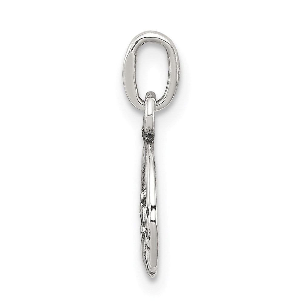 Sterlingsilber Mini Antikisiert Claddagh Charm