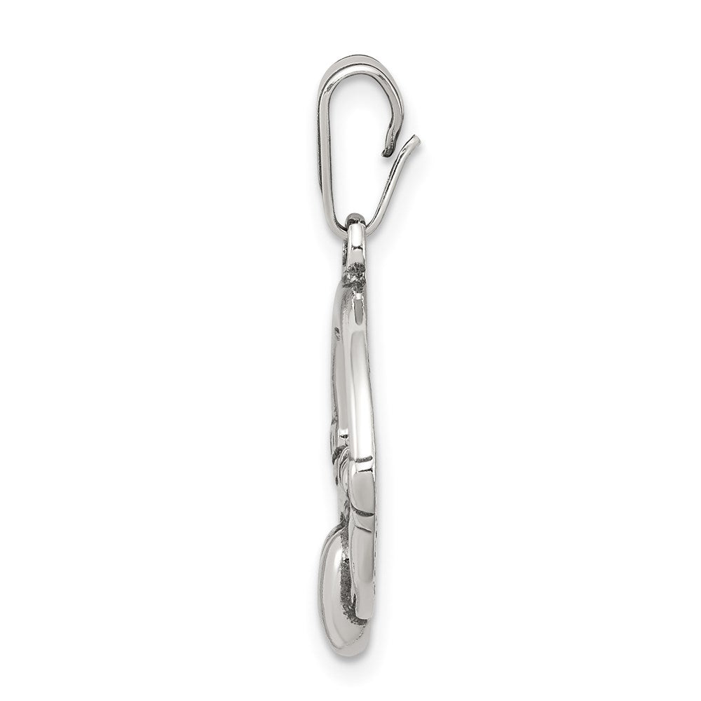 Sterlingsilber Antikisiert Claddagh Anhänger