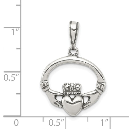 Sterlingsilber Antikisiert Claddagh Anhänger