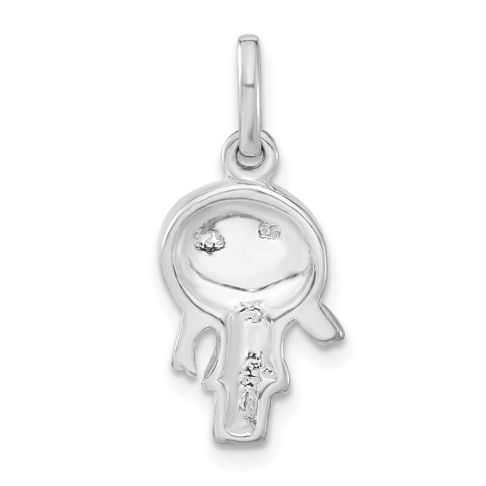 Sterlingsilber Poliert Emailliert Kiwi Person Charm