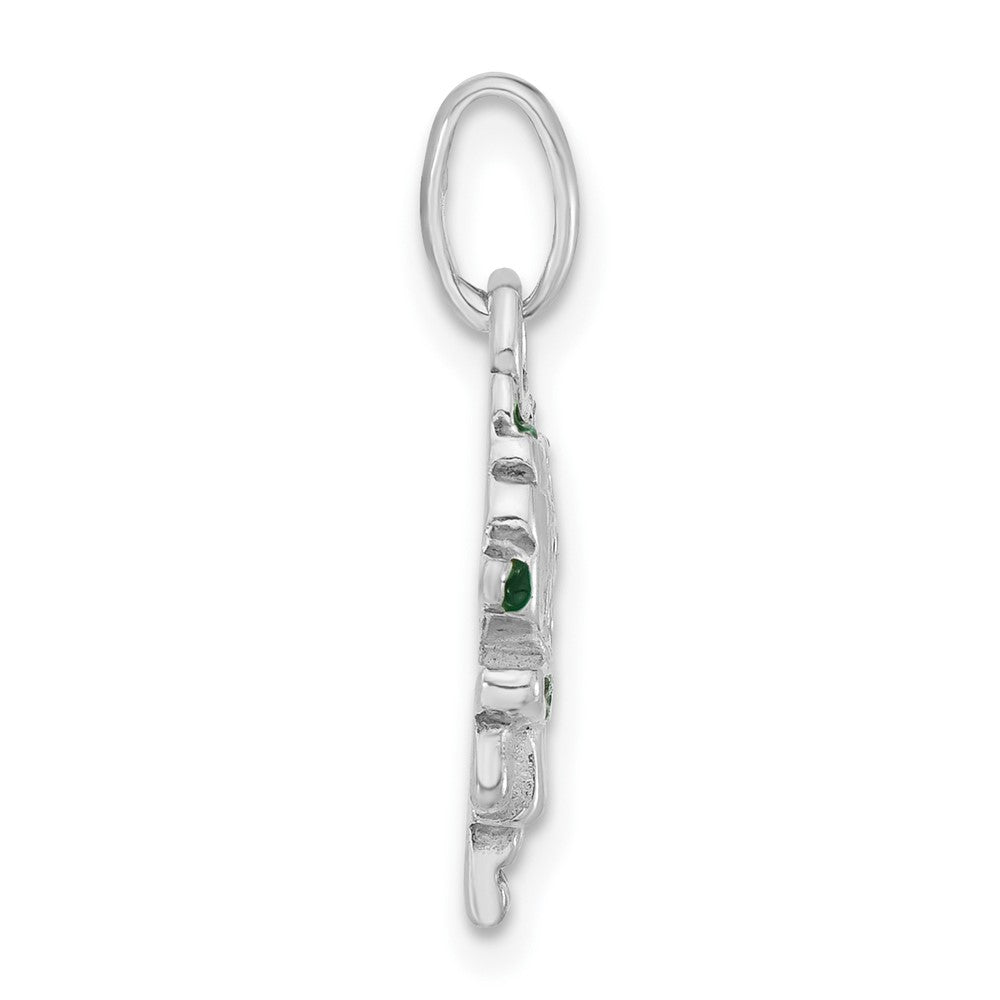 Sterlingsilber Poliert Emailliert Cauliflower Person Charm