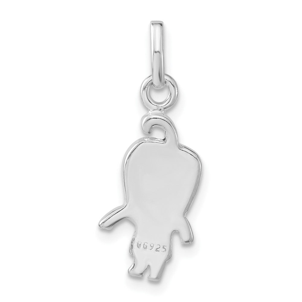 Sterlingsilber Poliert & Emailliert Rot Pepper Person Charm