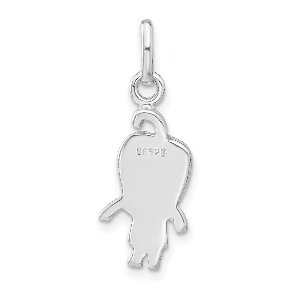 Sterlingsilber Emailliert Grün Pepper Person Charm