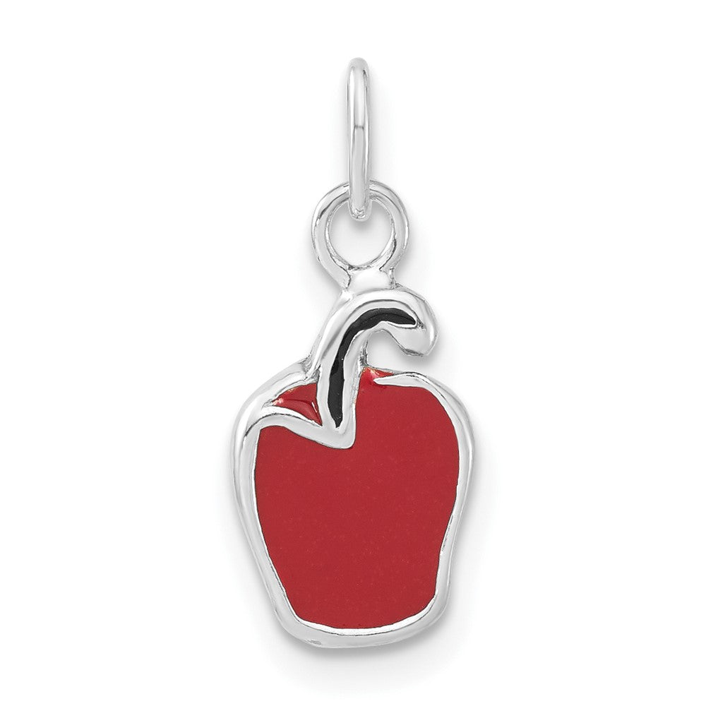 Sterlingsilber Poliert Emailliert Rot Pepper Charm