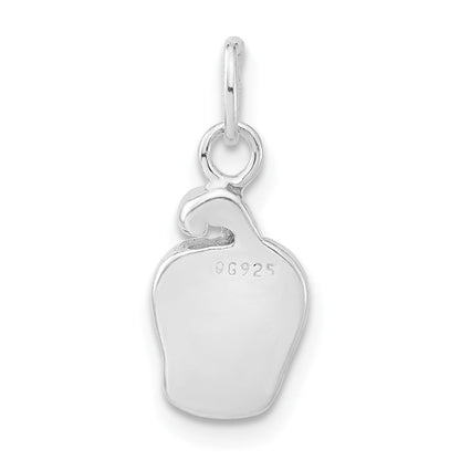 Sterlingsilber Poliert Emailliert Grün Pepper Charm