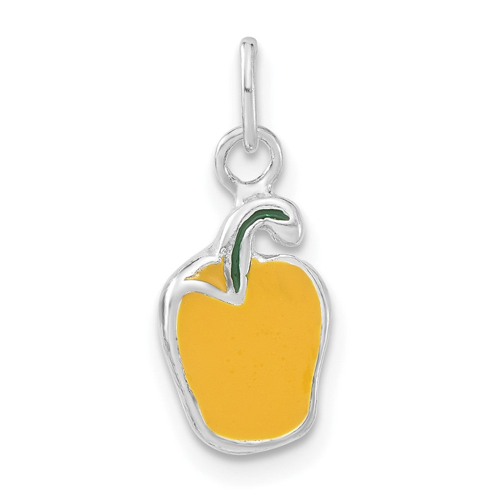 Sterlingsilber Poliert Emailliert Gelb Pepper Charm