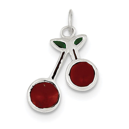 Sterlingsilber Emailliert Cherries Charm