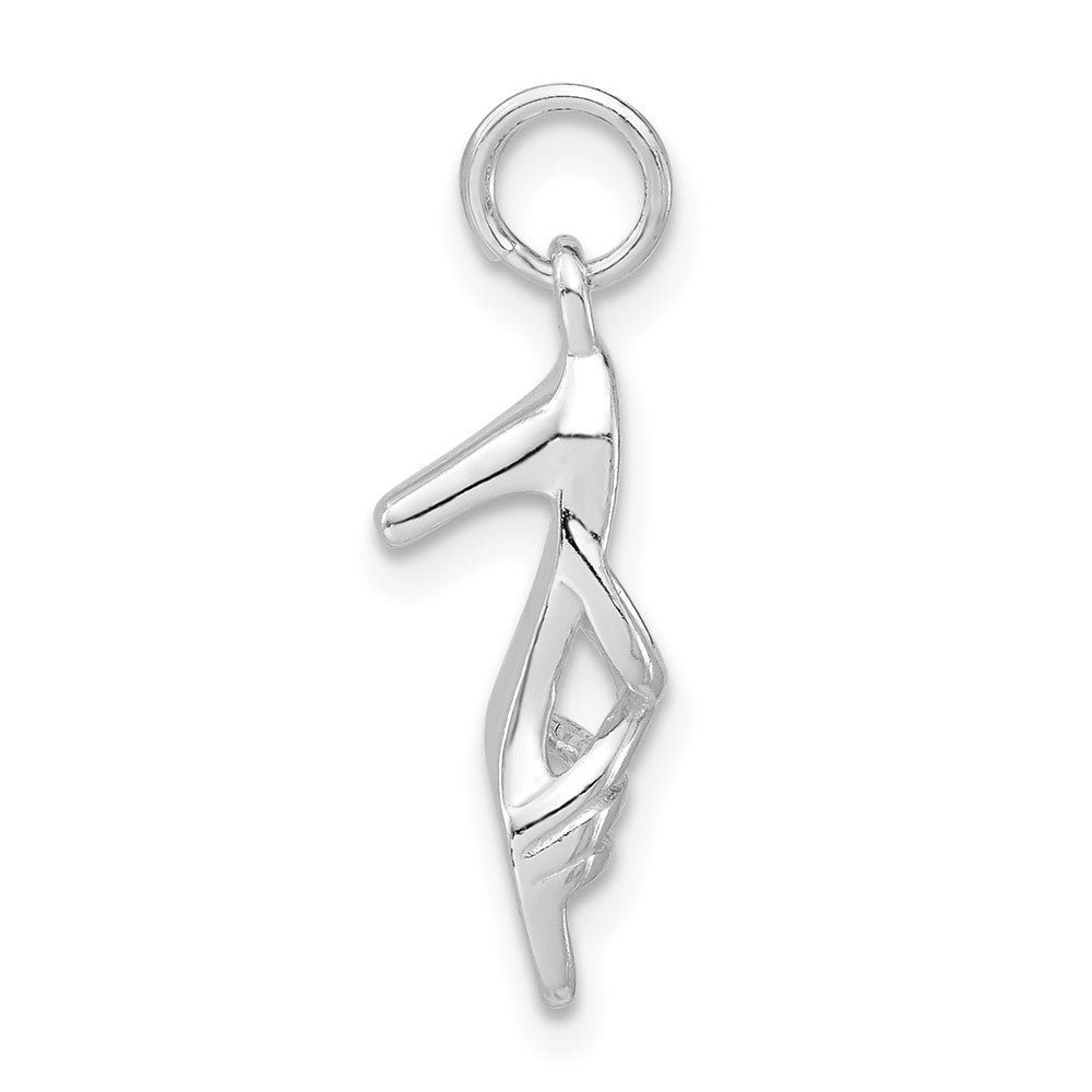 Sterlingsilber 3-d Poliert Hoch Heel Sandal Charm