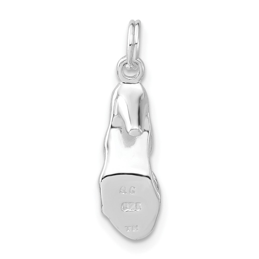 Sterlingsilber 3-d Poliert Hoch Heel Sandal Charm