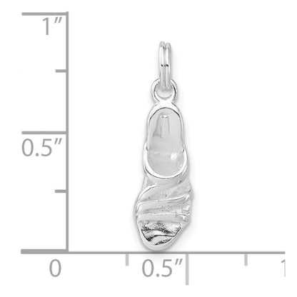 Sterlingsilber 3-d Poliert Hoch Heel Sandal Charm