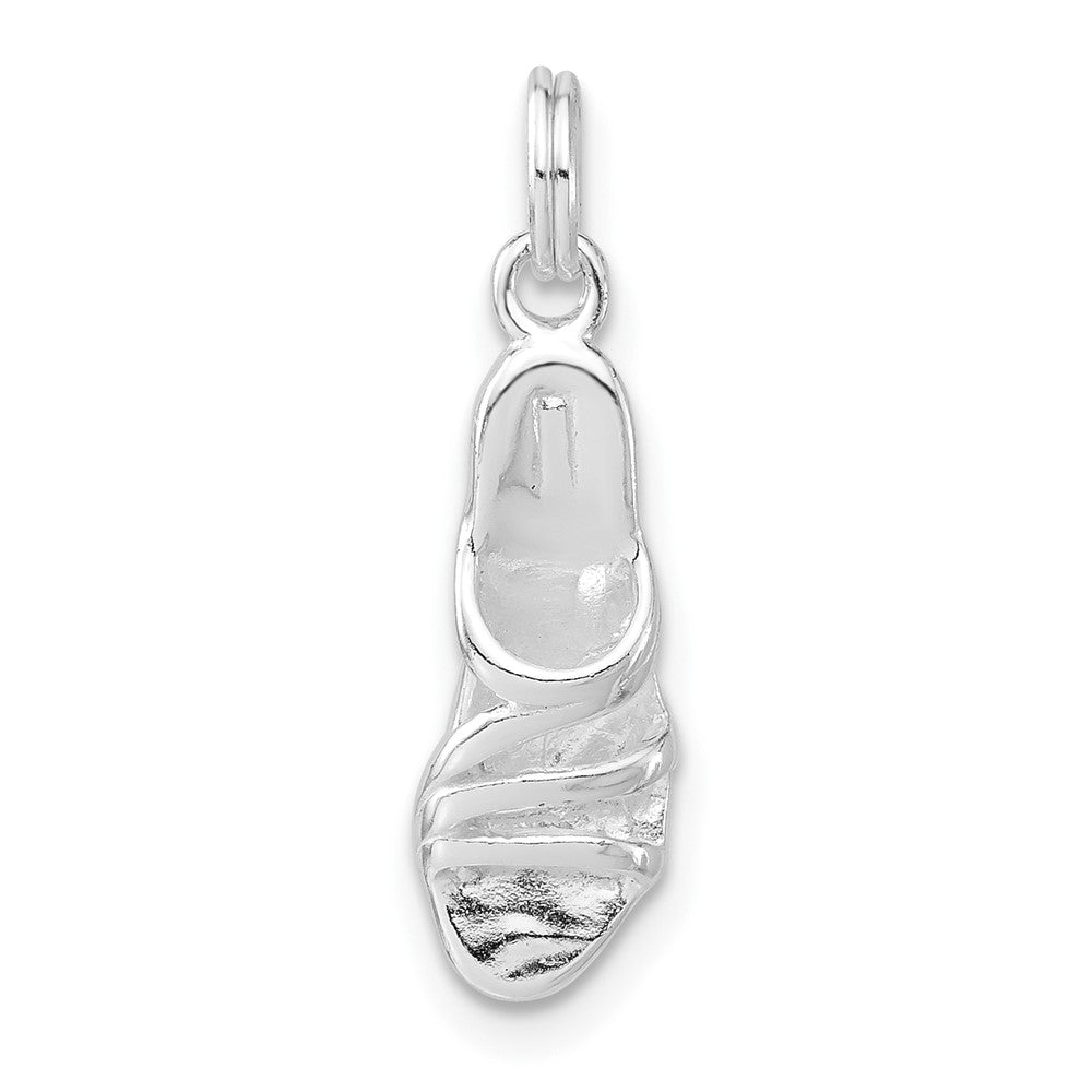 Sterlingsilber 3-d Poliert Hoch Heel Sandal Charm