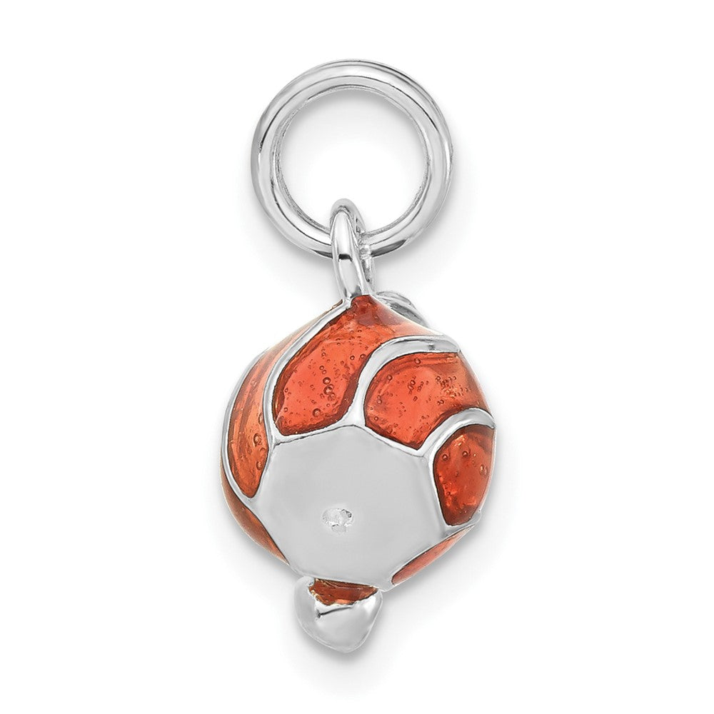 Sterlingsilber 3-d Poliert Emailliert Perfume Bottle Charm
