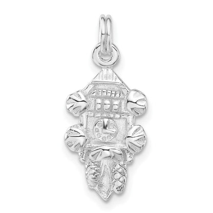 Sterlingsilber Poliert Cuckoo Clock Charm