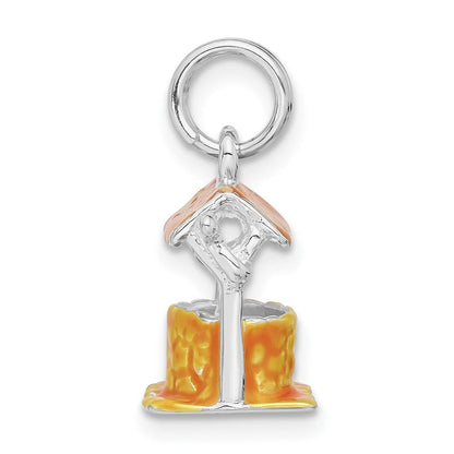 Sterlingsilber 3d Emailliert Well Charm