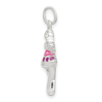 Sterlingsilber Emailliert Ballerina Charm