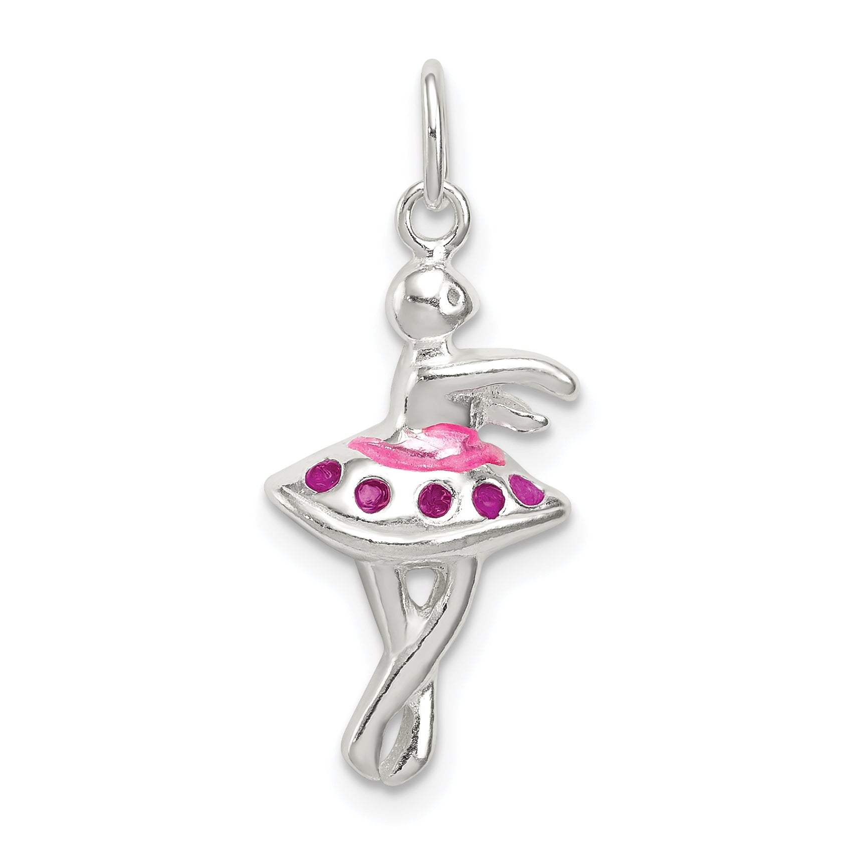 Sterlingsilber Emailliert Ballerina Charm