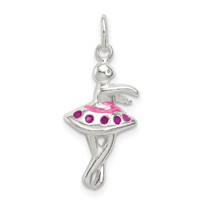 Sterlingsilber Emailliert Ballerina Charm