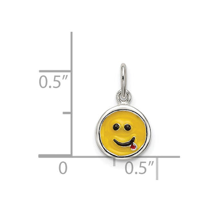 Sterlingsilber Emailliert Emotion Face Charm