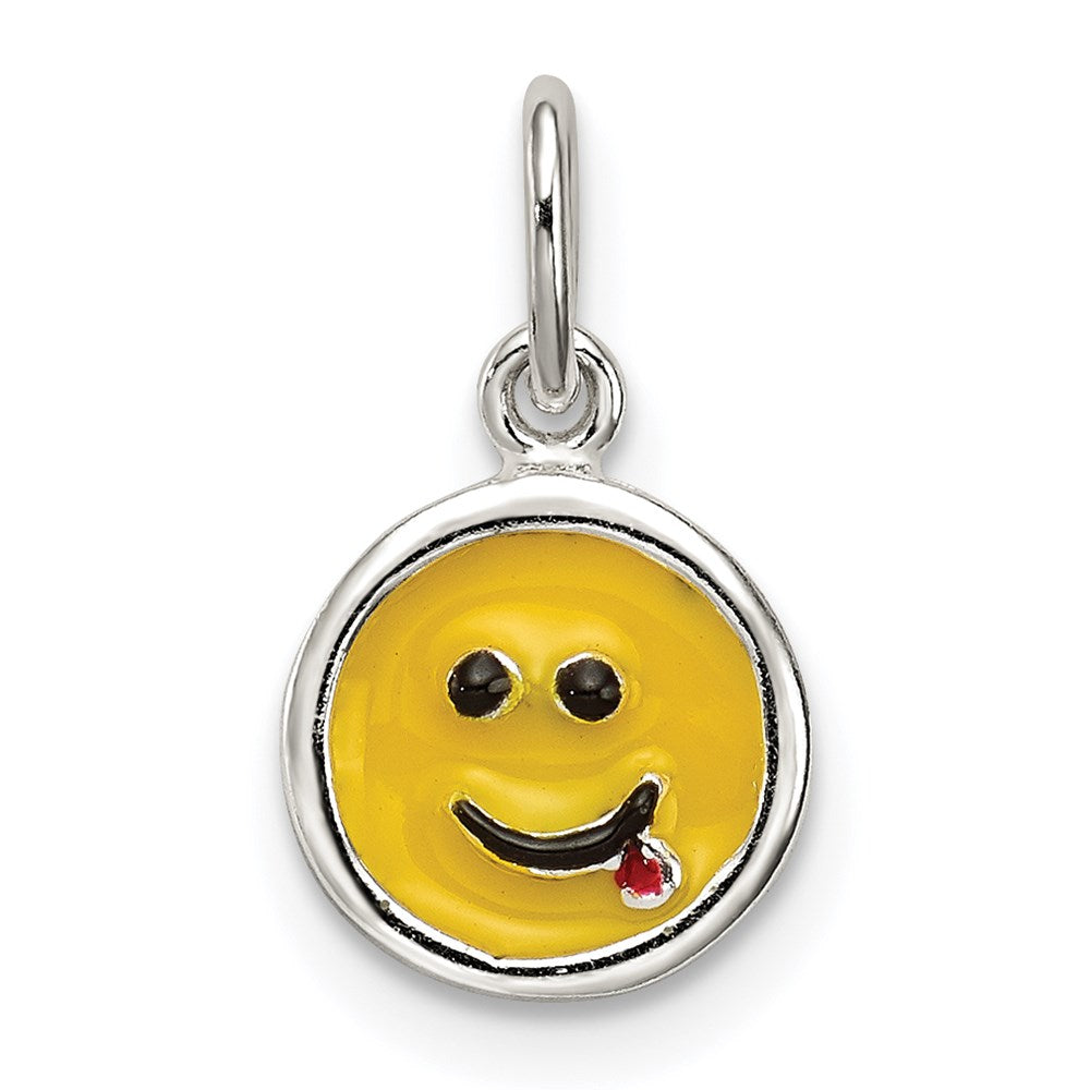 Sterlingsilber Emailliert Emotion Face Charm