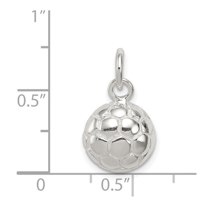Sterlingsilber Fußball Kugel Charm