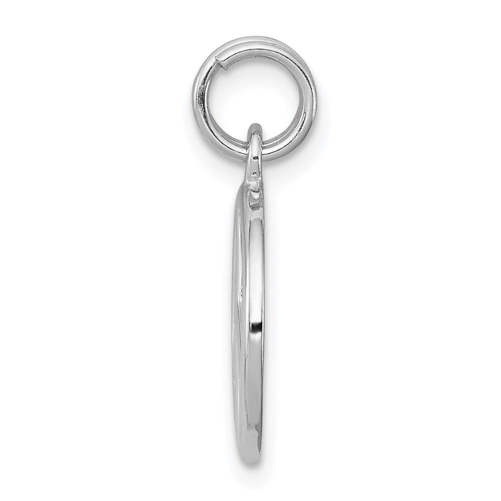 Sterlingsilber Rhodium-platedpolished Frieden Zeichen Charm